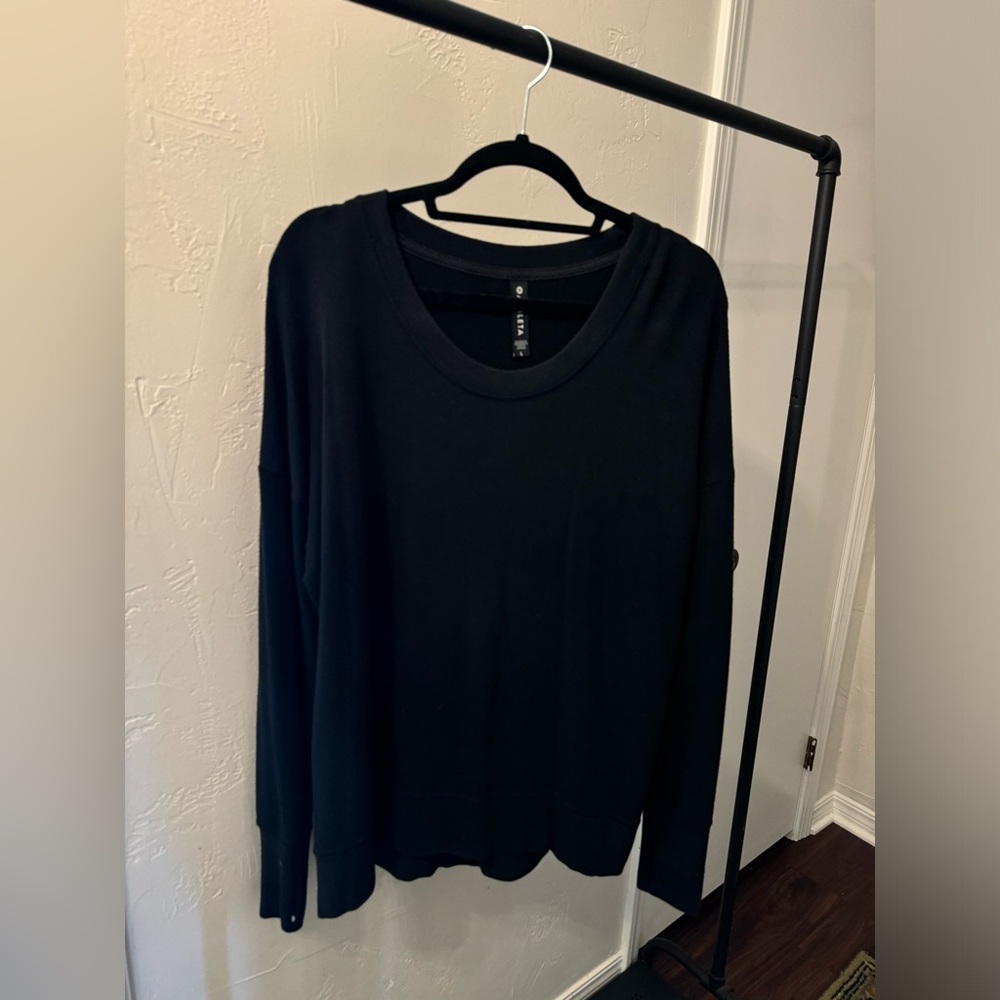 Athleta Black Long Sleeve Top